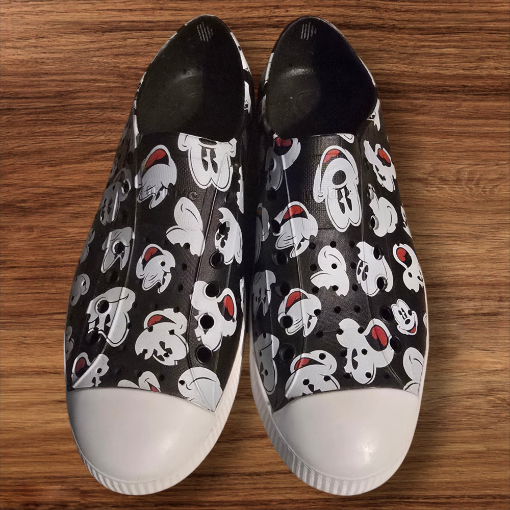 Native Disney Men's Mickey Mouse Slip On Shoes, Size 10